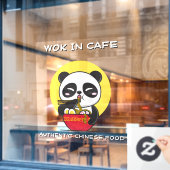 Panda Beer Noodles Chinese Restaurant aanpassen Raamsticker (Cafe Raam)
