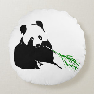 Panda Beer Ontwerp. Rond Kussen
