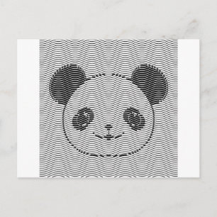 Panda-Beer op golflengte Briefkaart