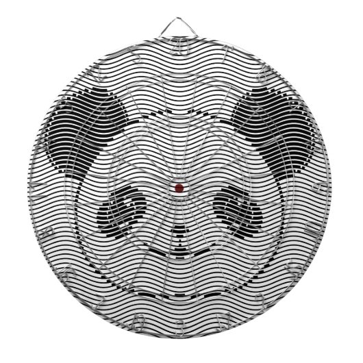 Panda-Beer op golflengte Dartbord (Voorkant)