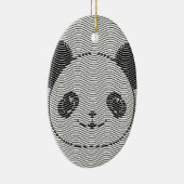 Panda-Beer op golflengte Keramisch Ornament (Rechts)
