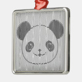 Panda-Beer op golflengte Metalen Ornament (Links)