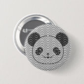 Panda-Beer op golflengte Ronde Button 5,7 Cm (Voorkant /achterkant)