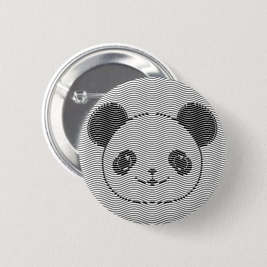 Panda-Beer op golflengte Ronde Button 5,7 Cm (Voorkant /achterkant)