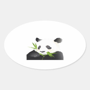Panda Beer Ovale Sticker