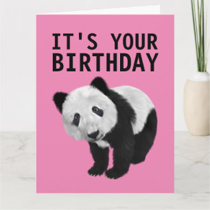 PANDA BEER OVERSIZED VERJAARDAG KAART