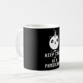Panda Beer Pandicorn Keep Calm Funny Gift Idee Koffiemok (Voorkant links)