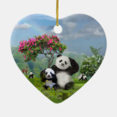 Panda beer Paradise Keramisch Ornament (Achterkant)
