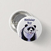 Panda Beer Party Center Ronde Button 3,2 Cm (Voorkant /achterkant)