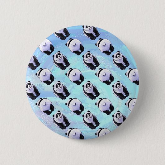Panda Beer Patronen Ronde Button 5,7 Cm (Voorkant)