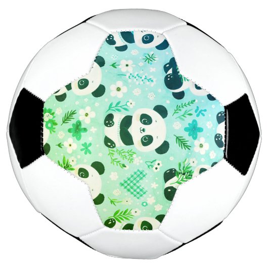 Panda Beer Pattern Green Print Voetbal (Gedraaid)