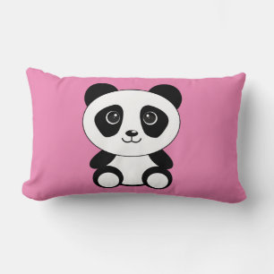 PANDA BEER PINK LUMBAR PILLOW KUSSEN