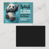 Panda Beer, Pool Party Verjaardag Handout Tickets (Voorkant / Achterkant)