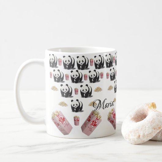 Panda Beer Popcorn Mok (Met donut)