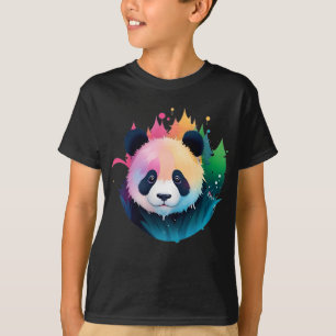 Panda Beer Portret Bosverf Splash Logo T-shirt