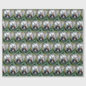 Panda Beer poten in hartvorm Cadeaupapier (Vlak)