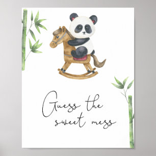 Panda beer - Raad de zoete puinhoop Poster