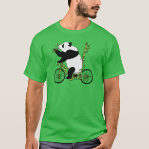 Panda Beer Riding Bamboo Bike T-shirt