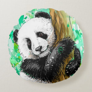 Panda Beer Rond Kussen