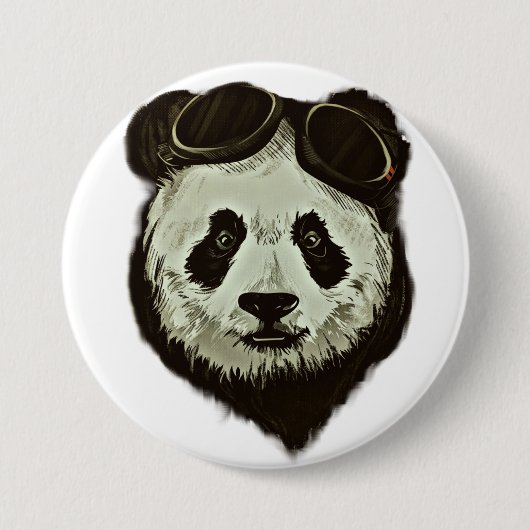 Panda Beer Ronde Button 7,6 Cm (Voorkant)