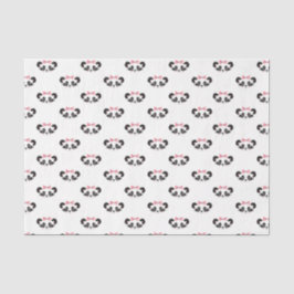 Panda Beer Roze Schattige Panda Gezicht Patterned Tissuepapier
