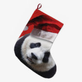 Panda Beer Santa Claus Grote Kerstsok (Voorkant (Hangend))