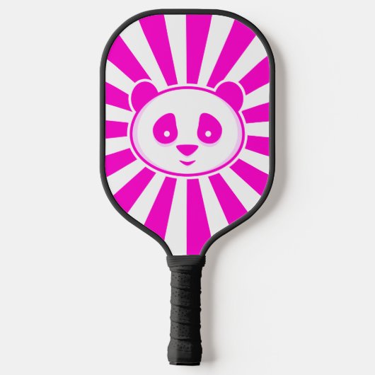 Panda-Beer - Schattig-roze witte Panda Pickleball Paddle (Achterkant)