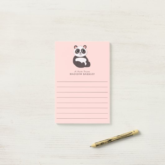 Panda Beer Schattige Kinderen Post-it® Notes (Op bureau)