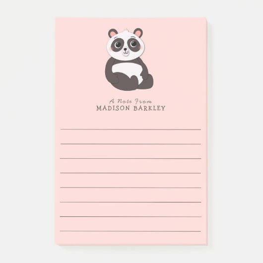 Panda Beer Schattige Kinderen Post-it® Notes (Voorkant)