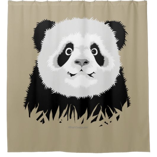 Panda Beer Shower Curtain Douchegordijn (Voorkant)