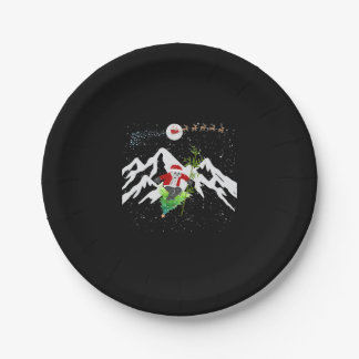 Panda Beer Skiën Kerstboom Santa Rendier Papieren Bordje