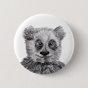 Panda Beer Smile Standaard, 2¼ inch ronde Button