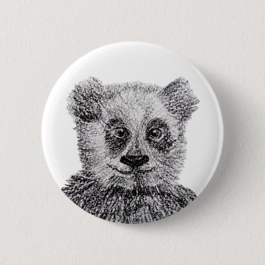 Panda Beer Smile Standaard, 2¼ inch ronde Button (Voorkant)