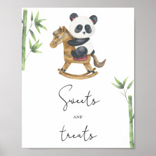Panda Beer - snoepjes en traktaties babyshower Poster