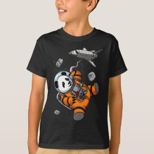 Panda Beer Space Astronaut Funny Animal T-shirt