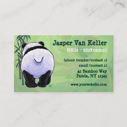Panda Beer Stationery Visitekaartje (Voorkant)