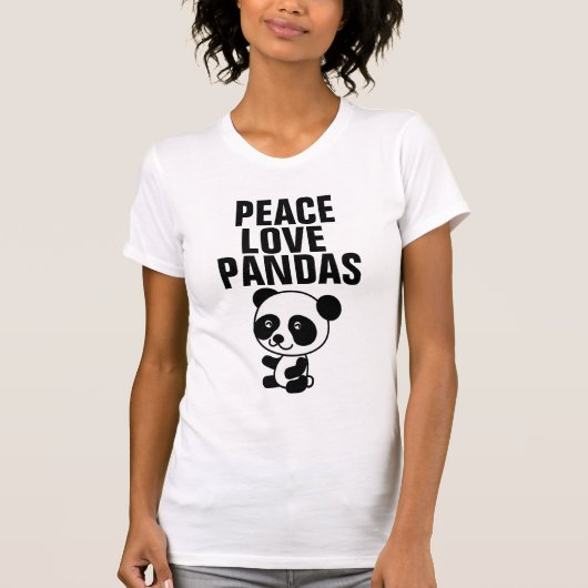 Panda Beer T-shirts, vredesliefde T-shirt (Voorkant)