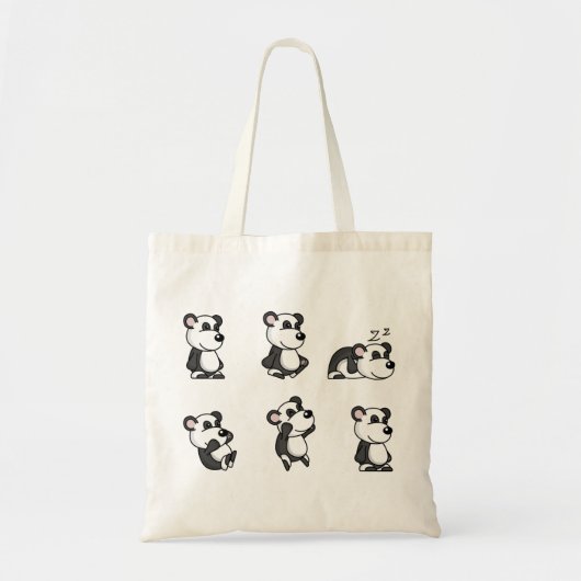 Panda beer tote bag (Voorkant)