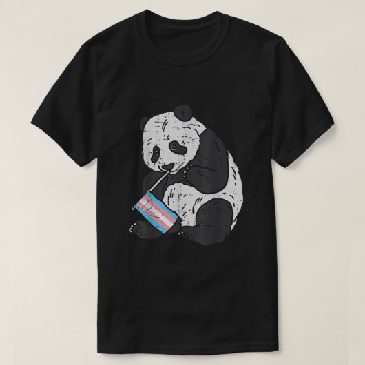 Panda Beer Transgender vlag Trans Pride LGBT Anima T-shirt (Design voorkant)