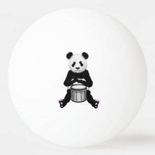 Panda Beer trommelillustratie Pingpongballen