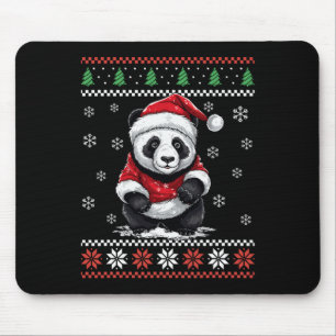 Panda Beer Ugly Christmas voor Volwassenen Kinder Muismat