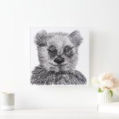 Panda Beer uw aangepaste vierkante wandklok Vierkante Klok (Huis)