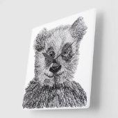 Panda Beer uw aangepaste vierkante wandklok Vierkante Klok (Hoek)