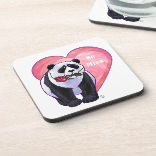 Panda Beer Valentijnsdag Bier Onderzetter (Linkerzijde)