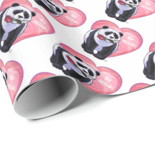 Panda Beer Valentijnsdag Cadeaupapier