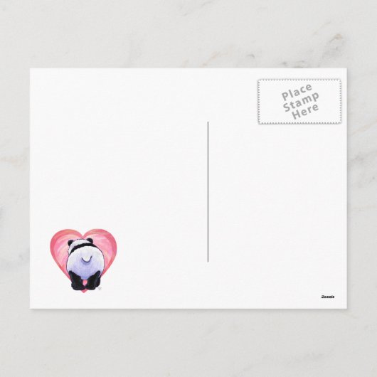 Panda Beer Valentijnsdag Feestdagenkaart (Achterkant)