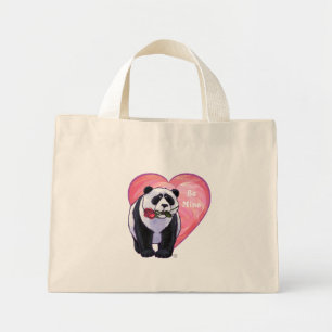 Panda Beer Valentijnsdag Mini Tote Bag