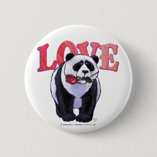 Panda Beer Valentijnsdag Ronde Button 5,7 Cm
