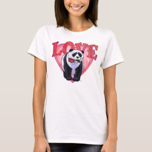 Panda Beer Valentijnsdag T-shirt