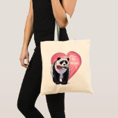 Panda Beer Valentijnsdag Tote Bag (Voorkant (product))